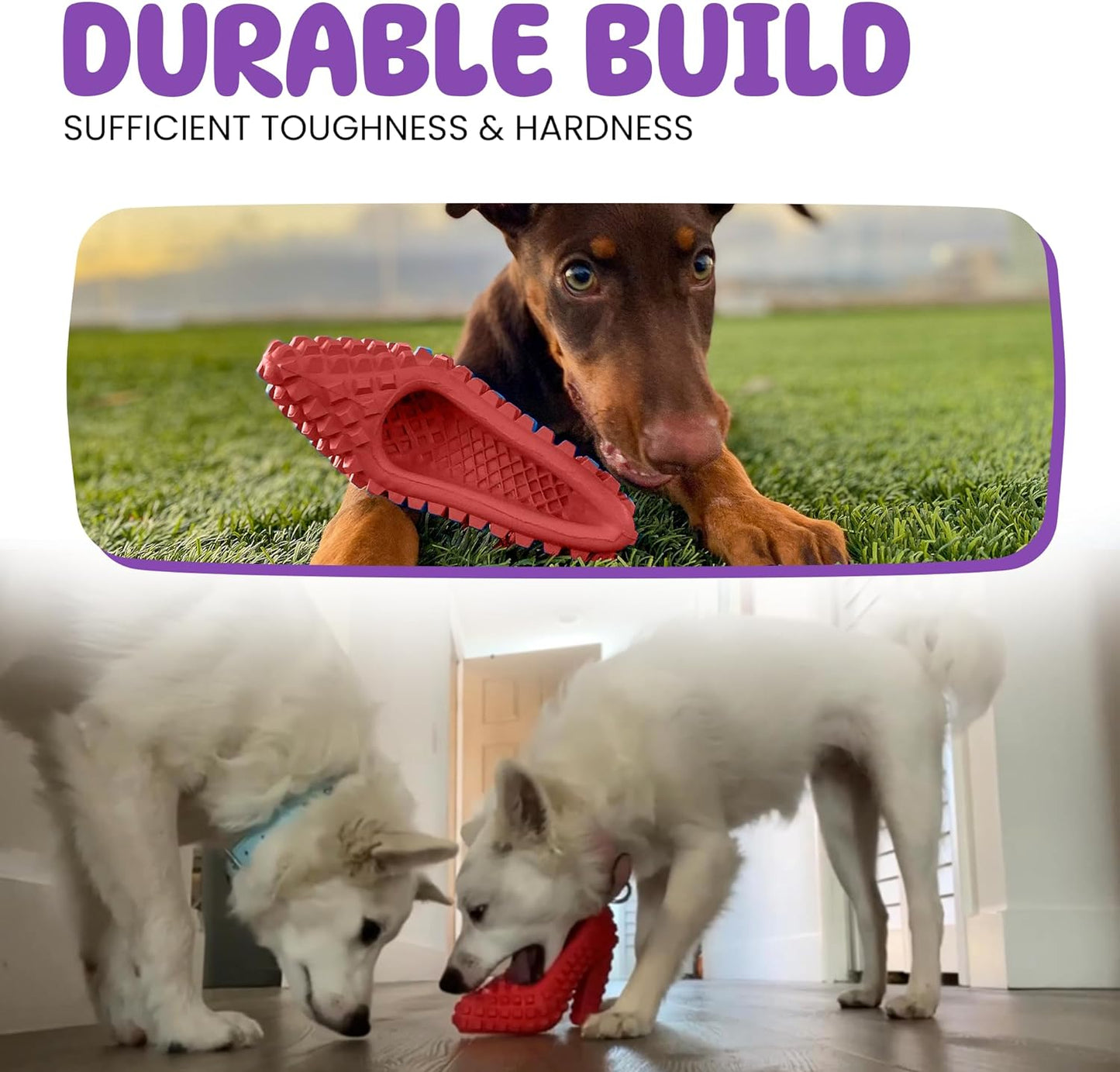 TOME Dog Toys - for aggressive chewers - Shoe-shaped toy for small and medium dogs - Promotes mental stimulation and alleviates boredom