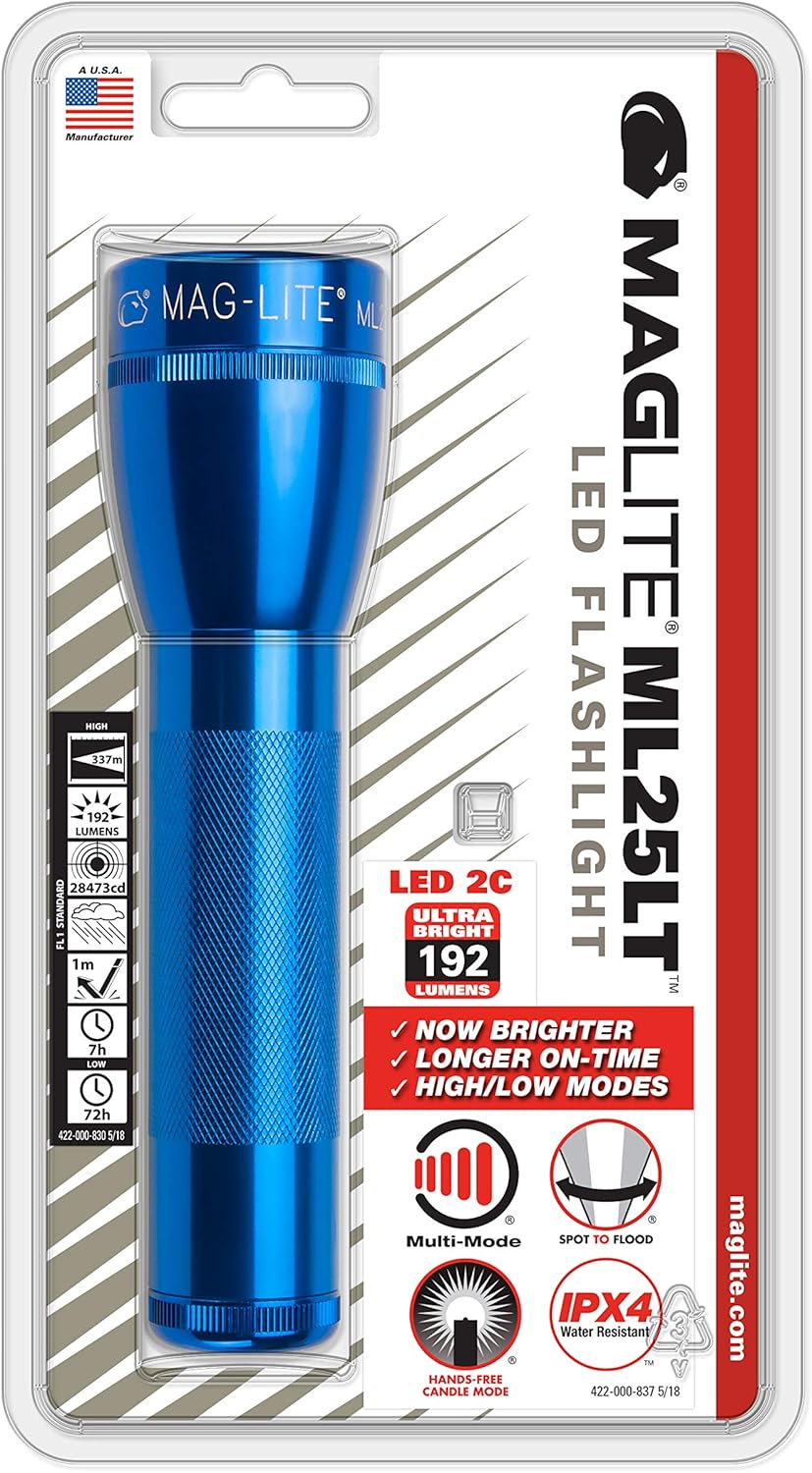 Maglite ML25LT LED 2-Cell C Flashlight, Blister