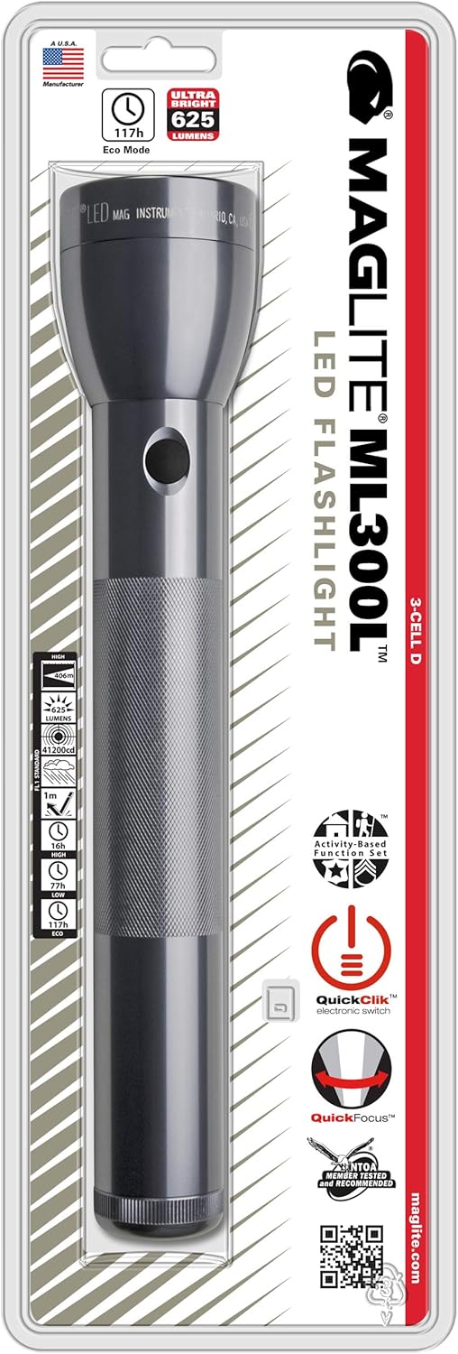 Maglite ML300L LED 3-Cell D Display Blister Pack
