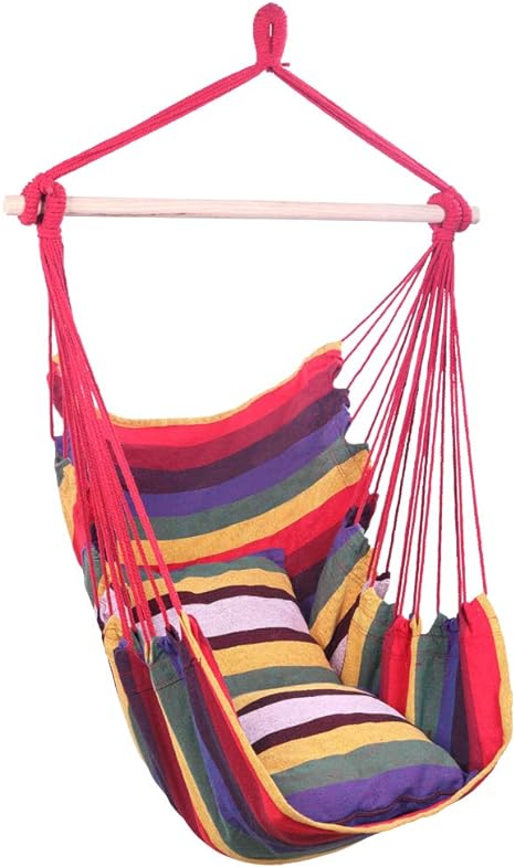 Hammock Chairs with Pillows Distinctive Cotton Canvas Hanging Rope Chair with Pillows