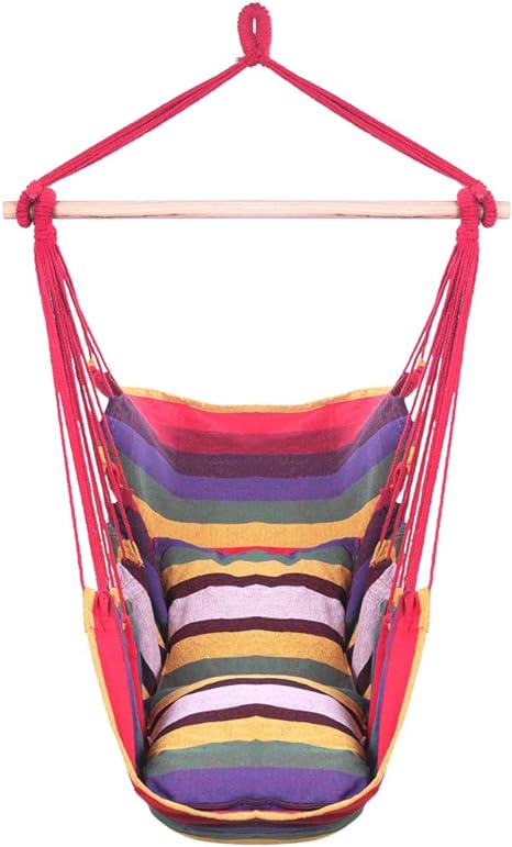 Hammock Chairs with Pillows Distinctive Cotton Canvas Hanging Rope Chair with Pillows