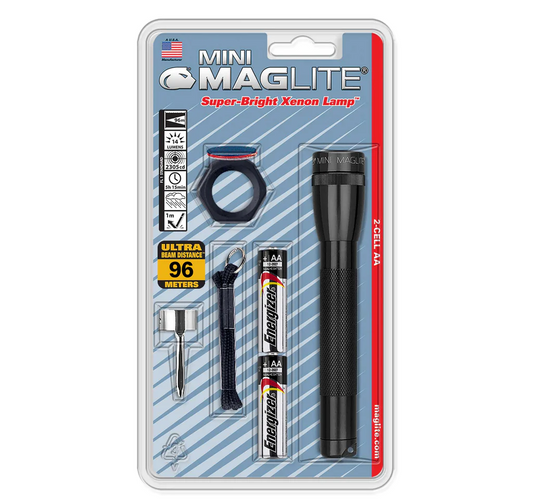 Maglite Mini Incandescent 2-Cell AA Flashlight Combo